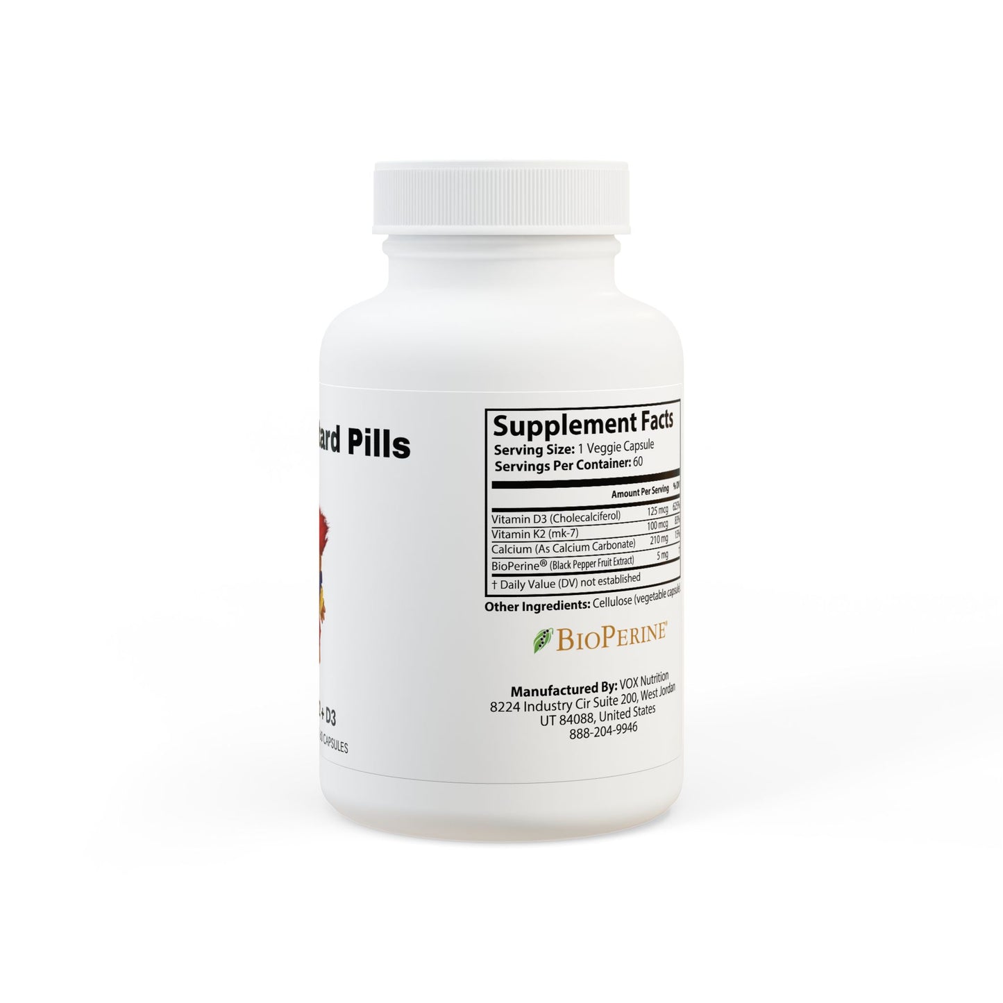 Vitamin K2 + D3 Supplement (60 Capsules)