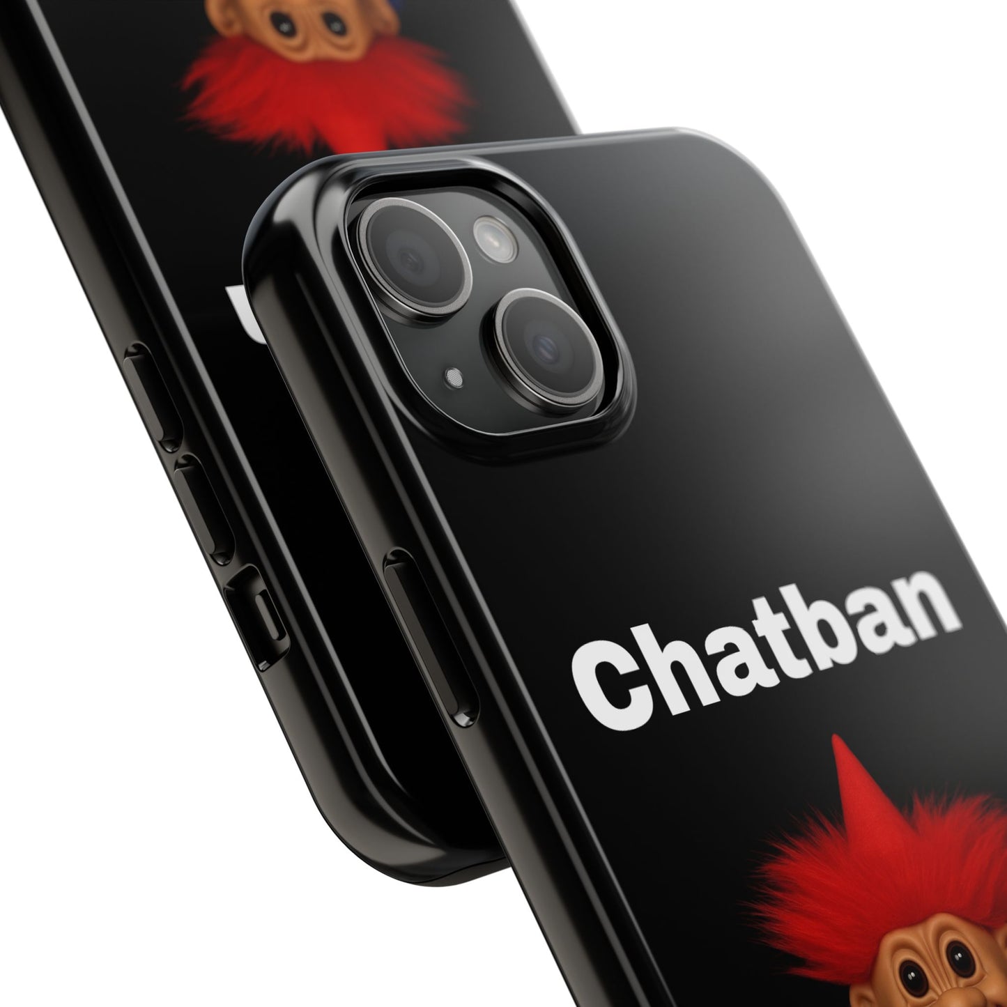 Funny Chatban Tough Phone Case - Durable Protection with Playful Troll Design