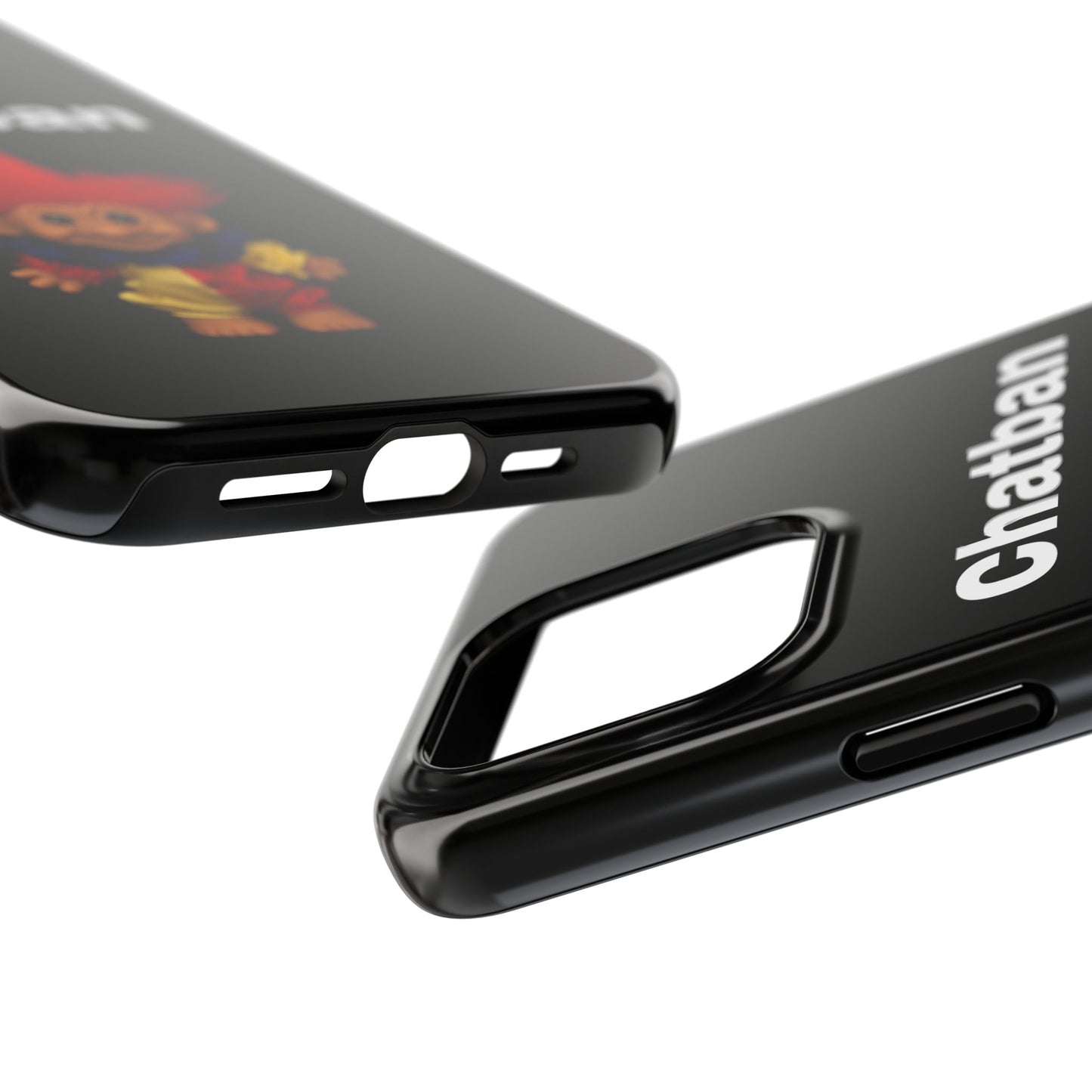Funny Chatban Tough Phone Case - Durable Protection with Playful Troll Design