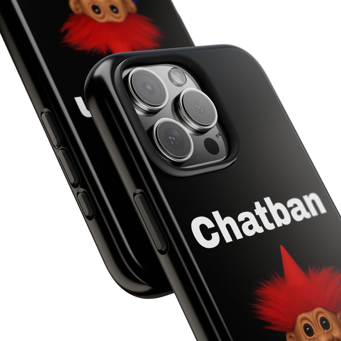 Funny Chatban Tough Phone Case - Durable Protection with Playful Troll Design