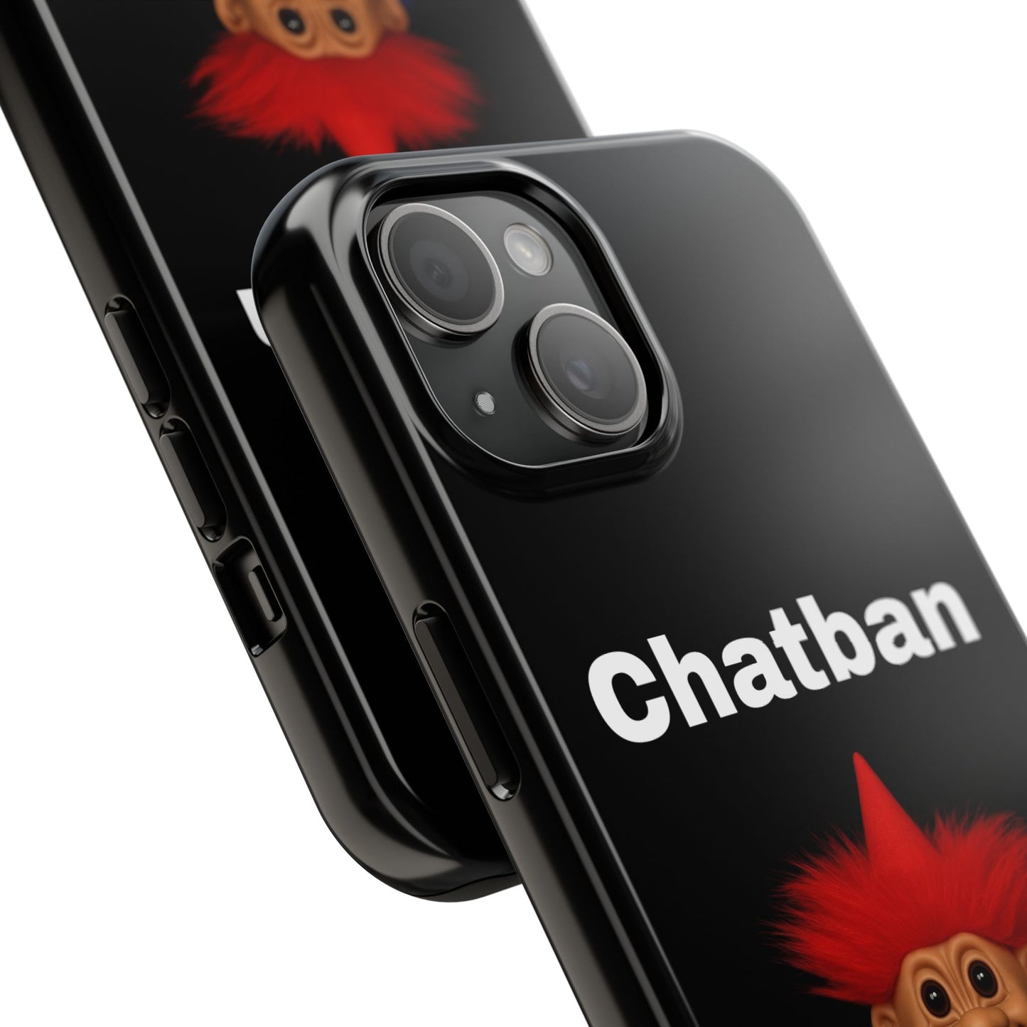 Funny Chatban Tough Phone Case - Durable Protection with Playful Troll Design