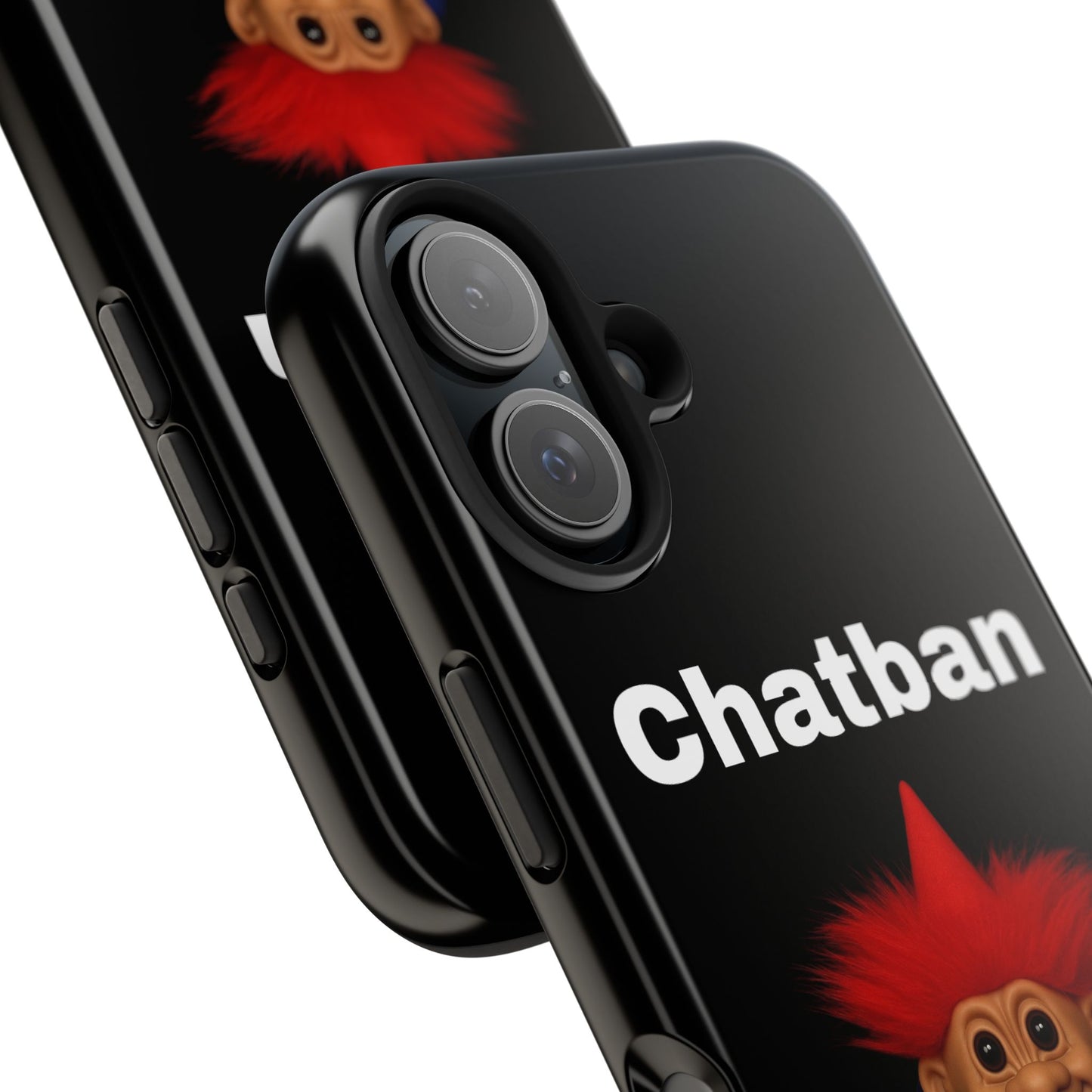 Funny Chatban Tough Phone Case - Durable Protection with Playful Troll Design