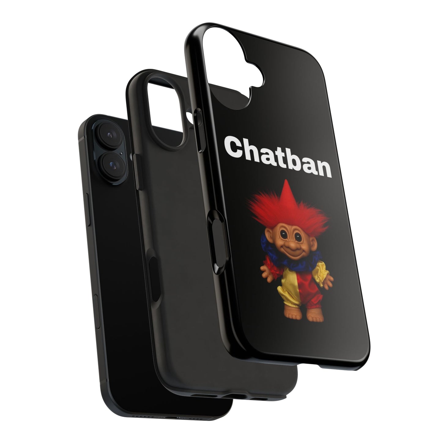 Funny Chatban Tough Phone Case - Durable Protection with Playful Troll Design