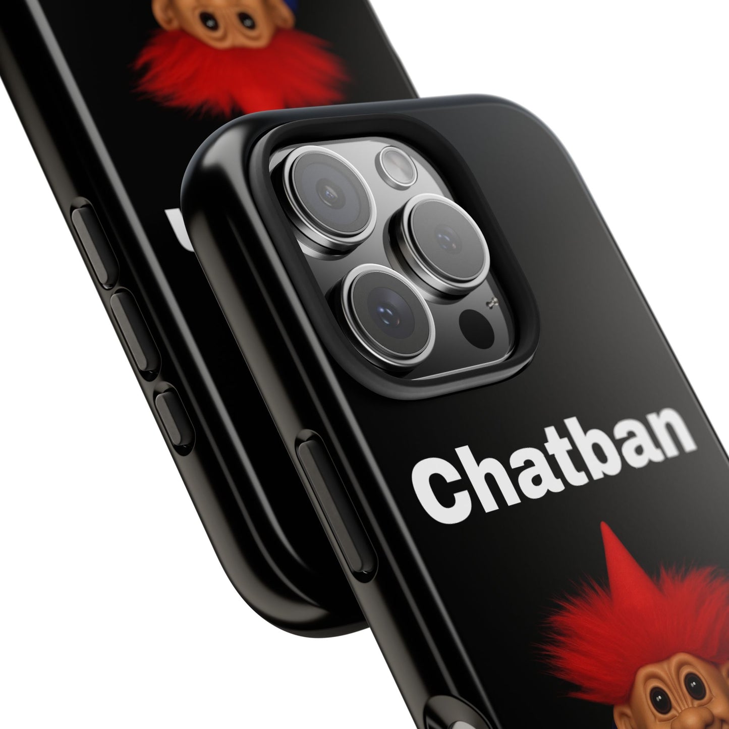 Funny Chatban Tough Phone Case - Durable Protection with Playful Troll Design