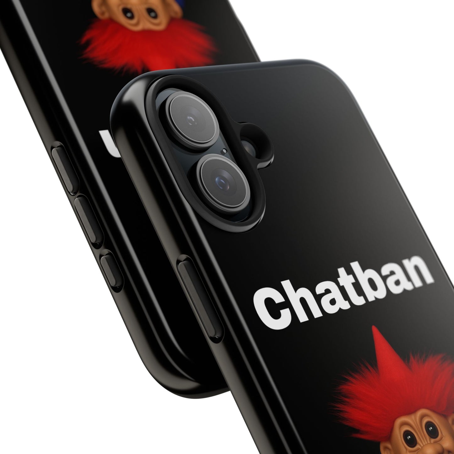 Funny Chatban Tough Phone Case - Durable Protection with Playful Troll Design