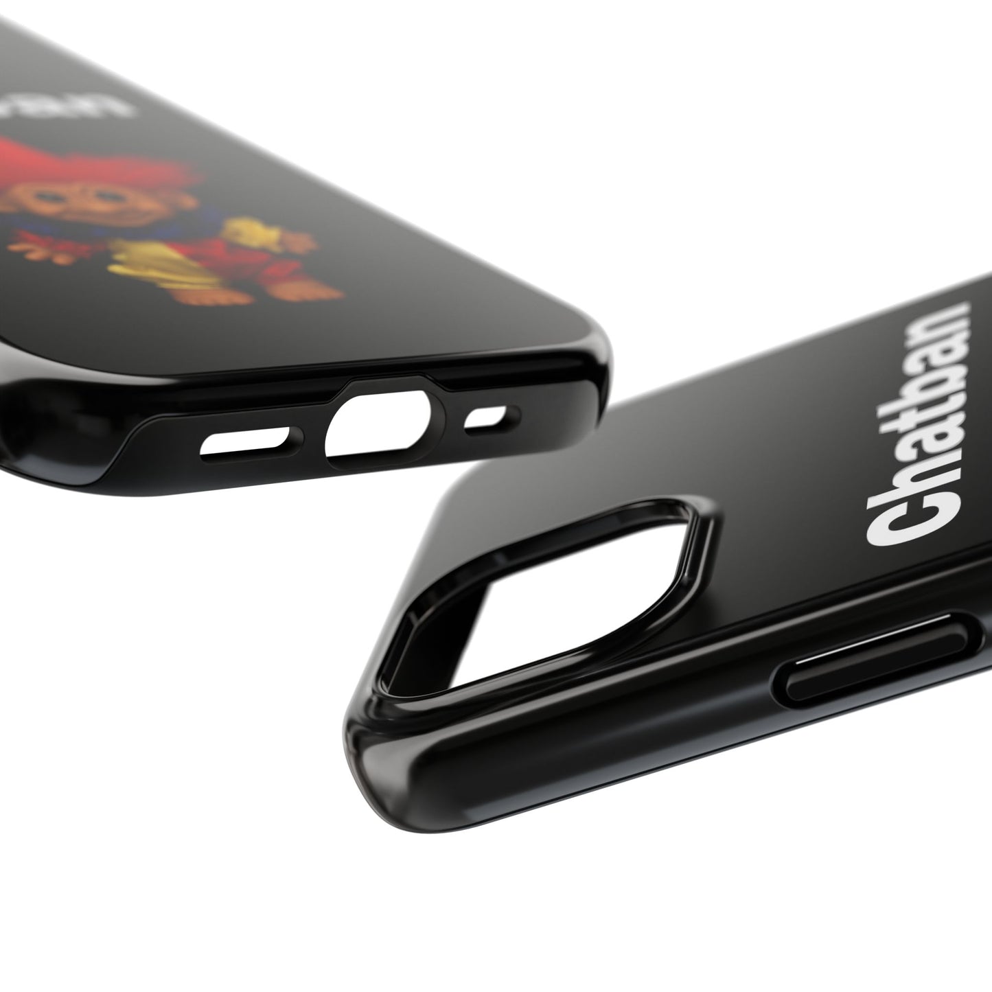 Funny Chatban Tough Phone Case - Durable Protection with Playful Troll Design