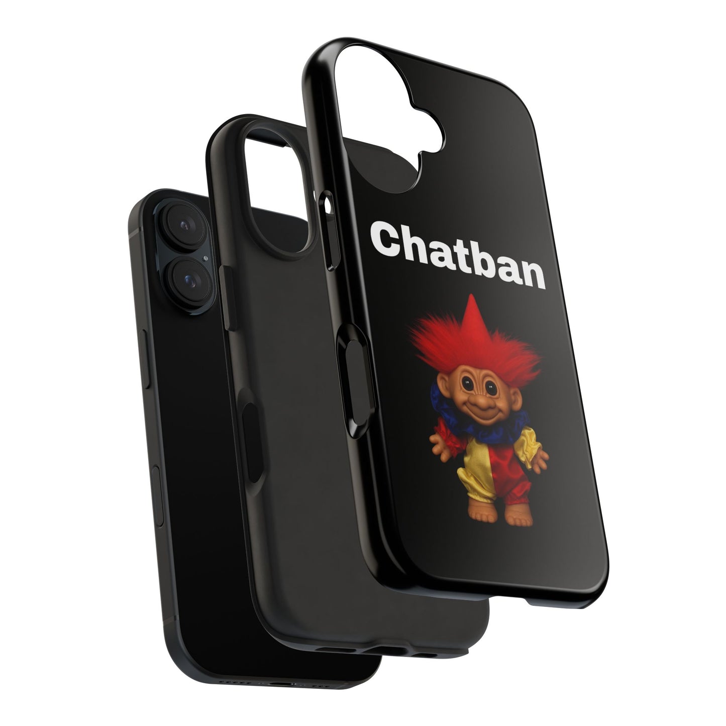 Funny Chatban Tough Phone Case - Durable Protection with Playful Troll Design