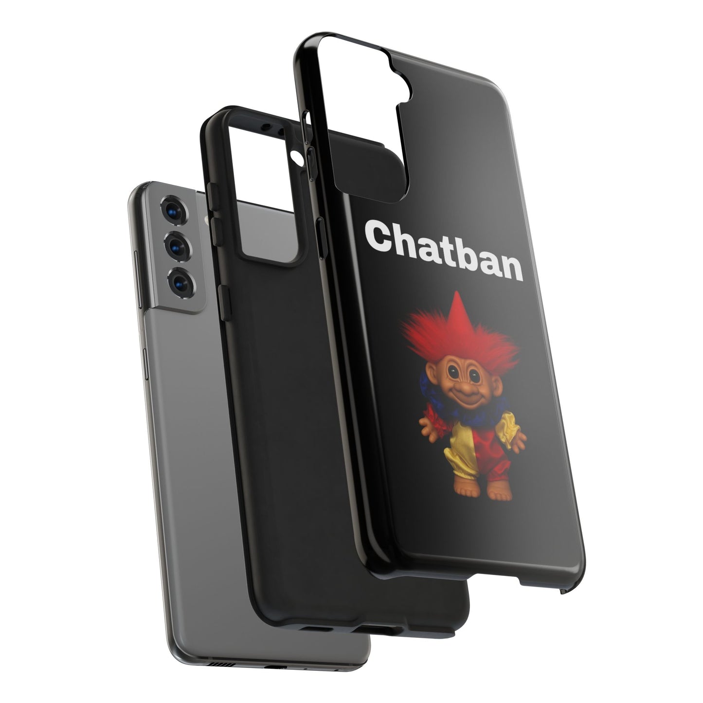 Funny Chatban Tough Phone Case - Durable Protection with Playful Troll Design