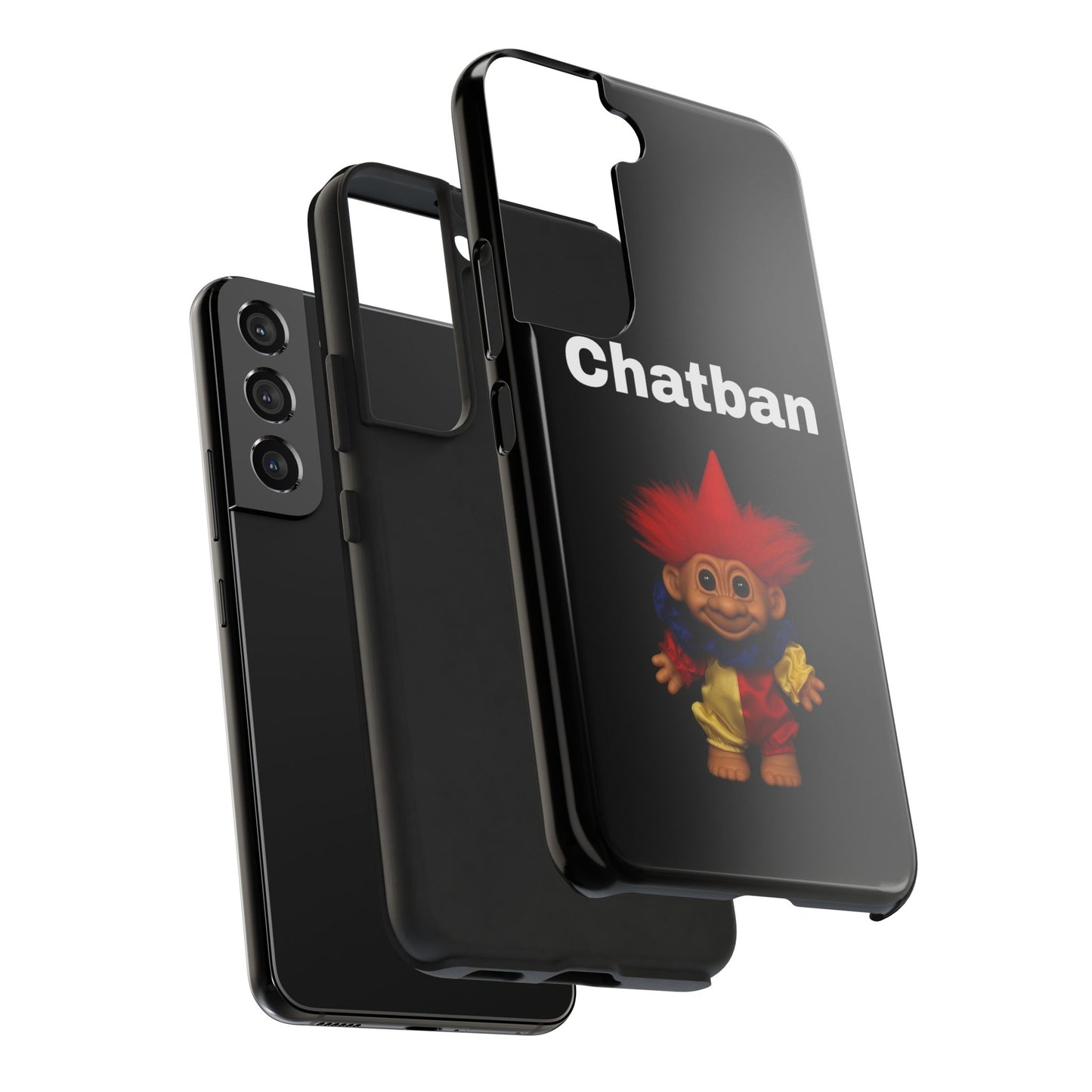 Funny Chatban Tough Phone Case - Durable Protection with Playful Troll Design