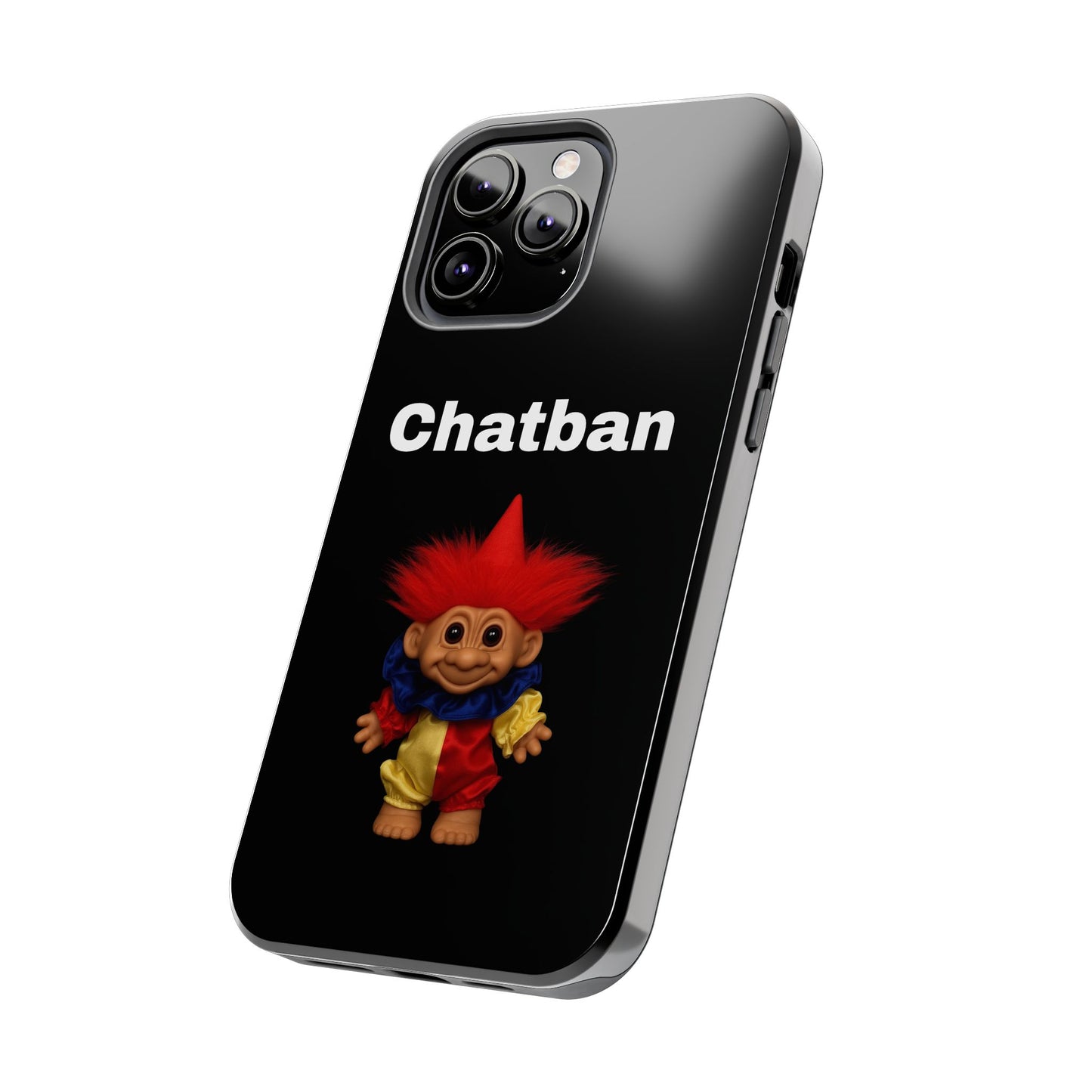 Funny Chatban Tough Phone Case - Durable Protection with Playful Troll Design