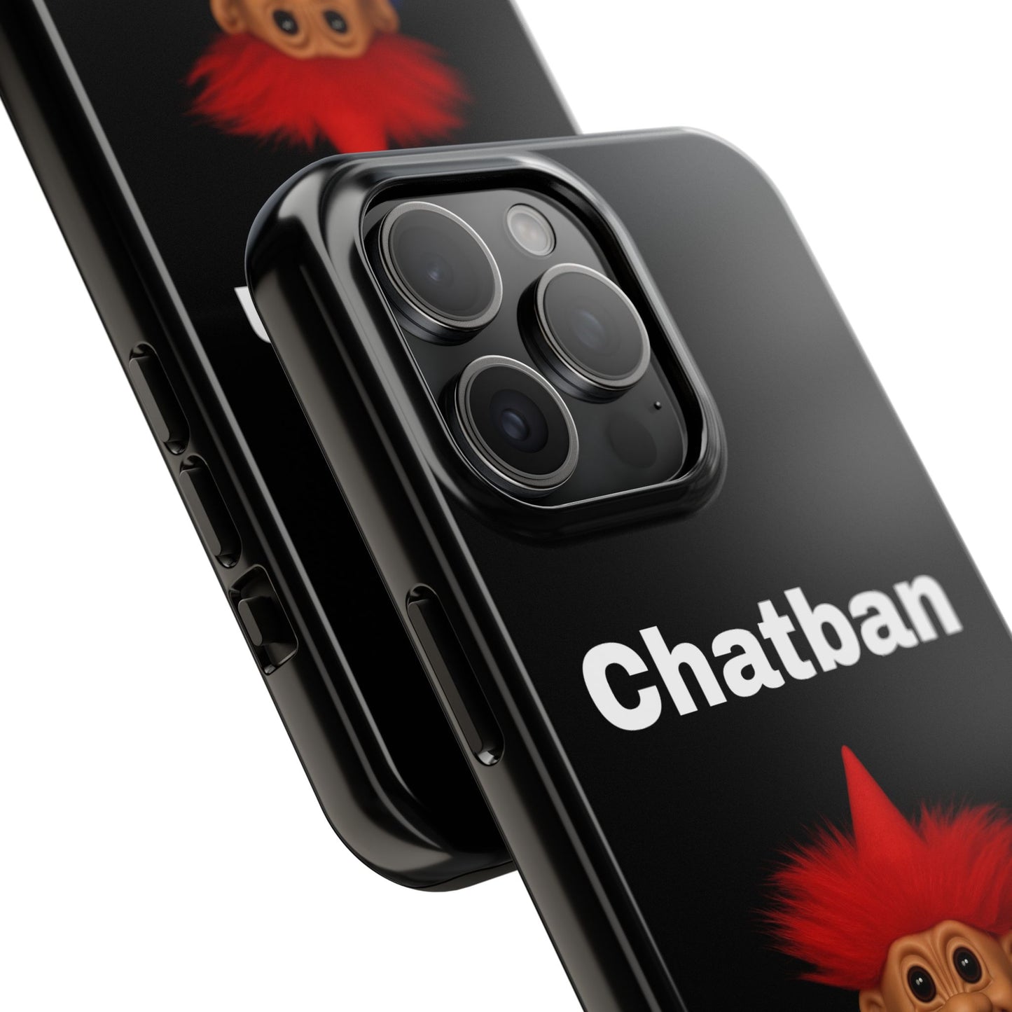 Funny Chatban Tough Phone Case - Durable Protection with Playful Troll Design