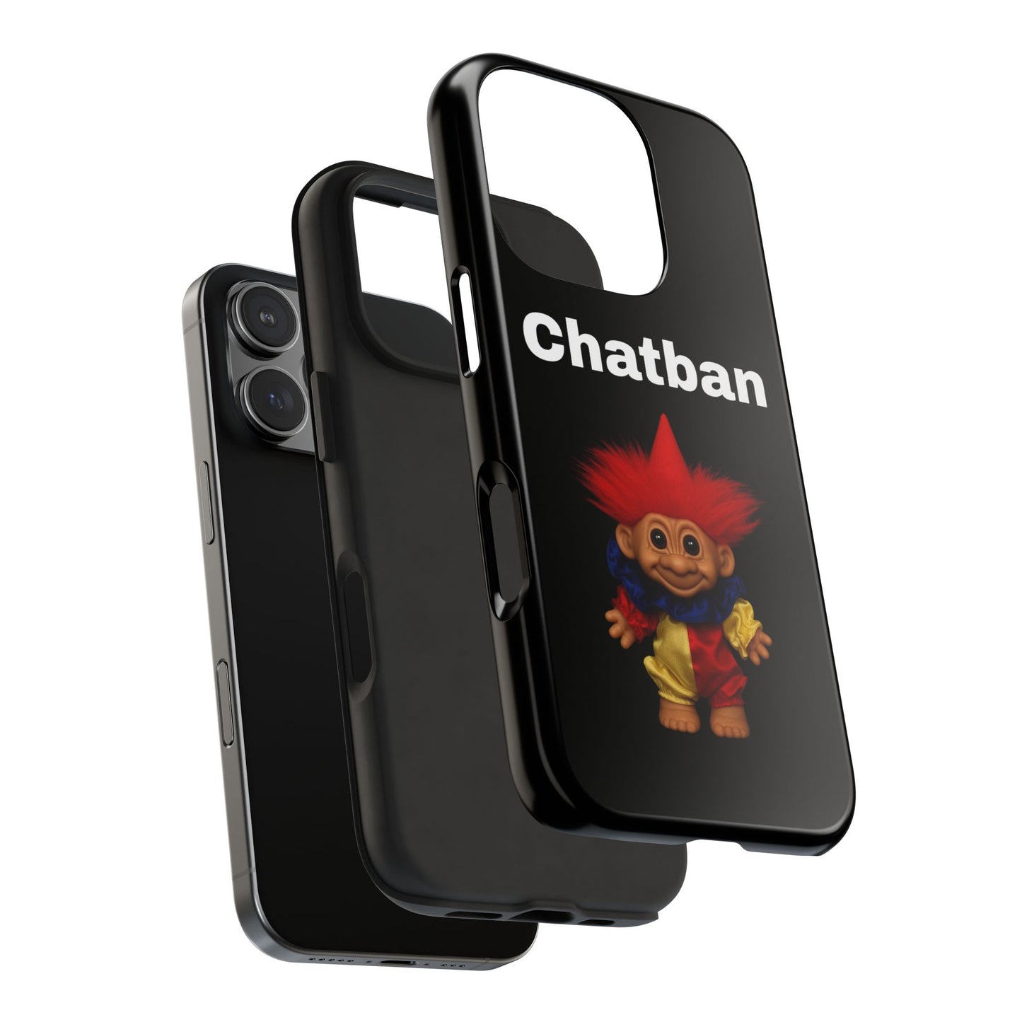 Funny Chatban Tough Phone Case - Durable Protection with Playful Troll Design