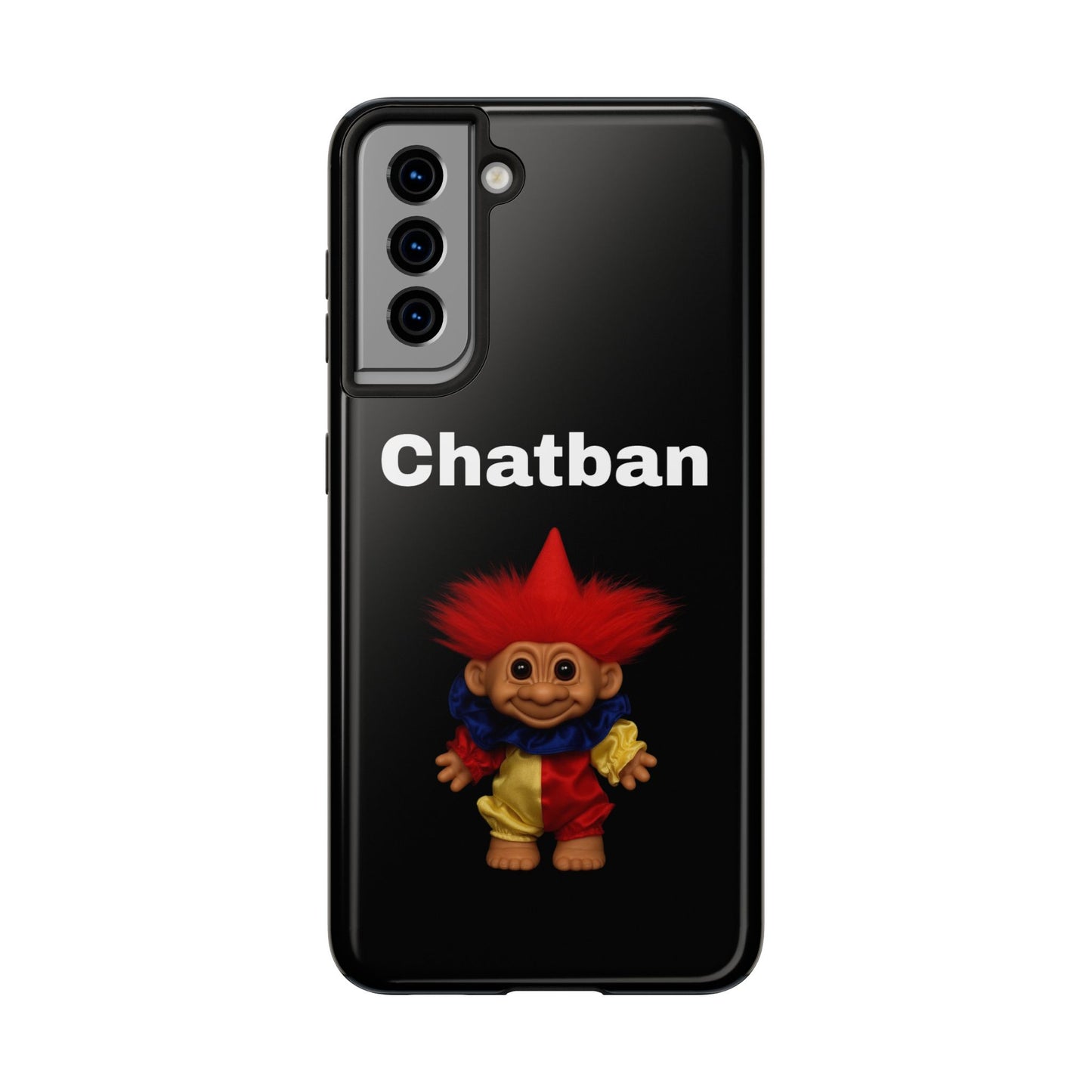 Funny Chatban Tough Phone Case - Durable Protection with Playful Troll Design