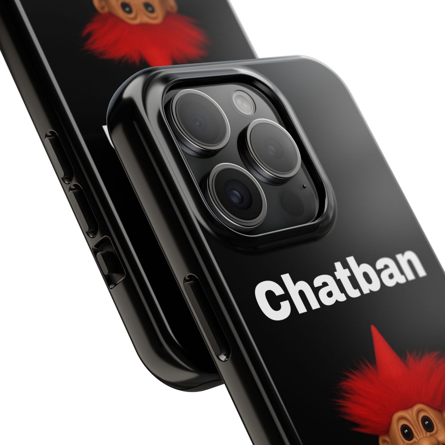 Funny Chatban Tough Phone Case - Durable Protection with Playful Troll Design