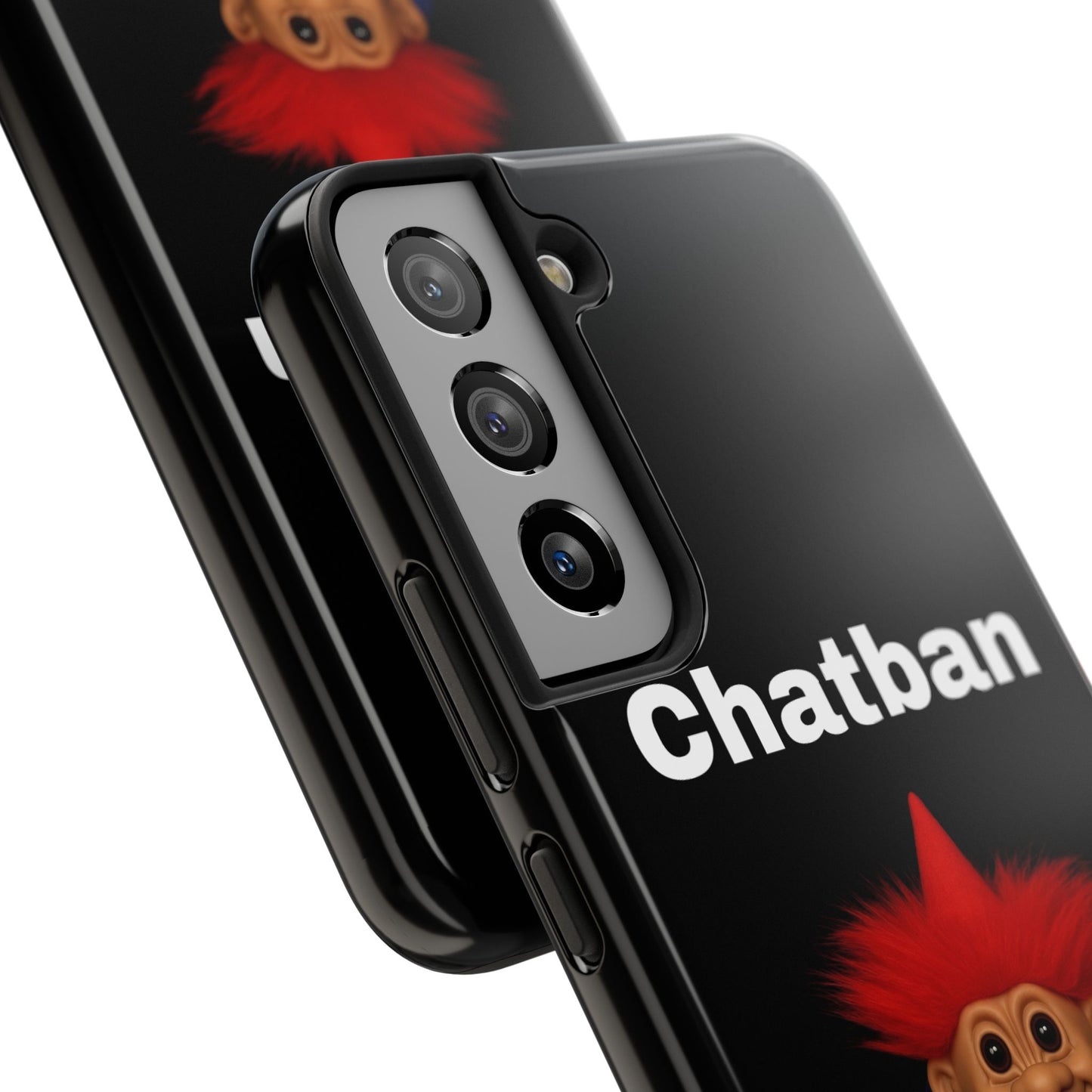 Funny Chatban Tough Phone Case - Durable Protection with Playful Troll Design