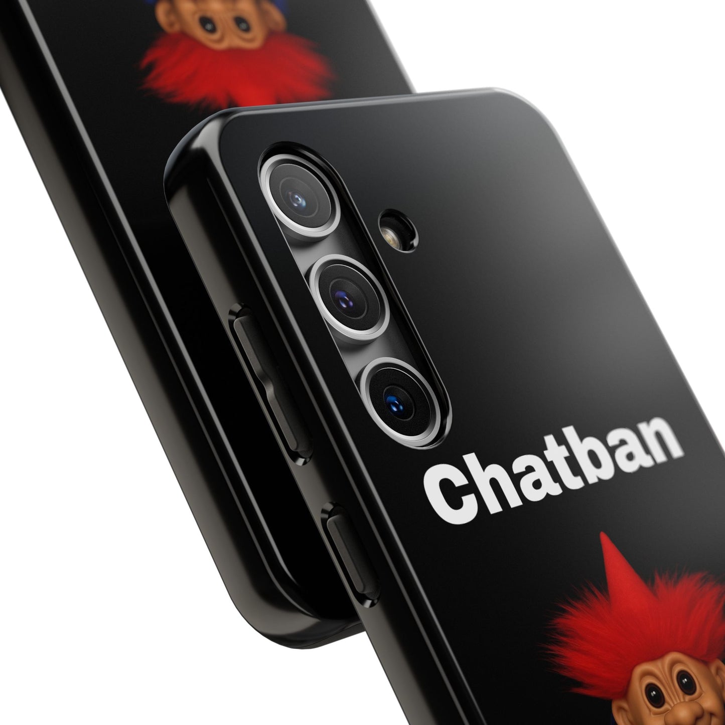 Funny Chatban Tough Phone Case - Durable Protection with Playful Troll Design