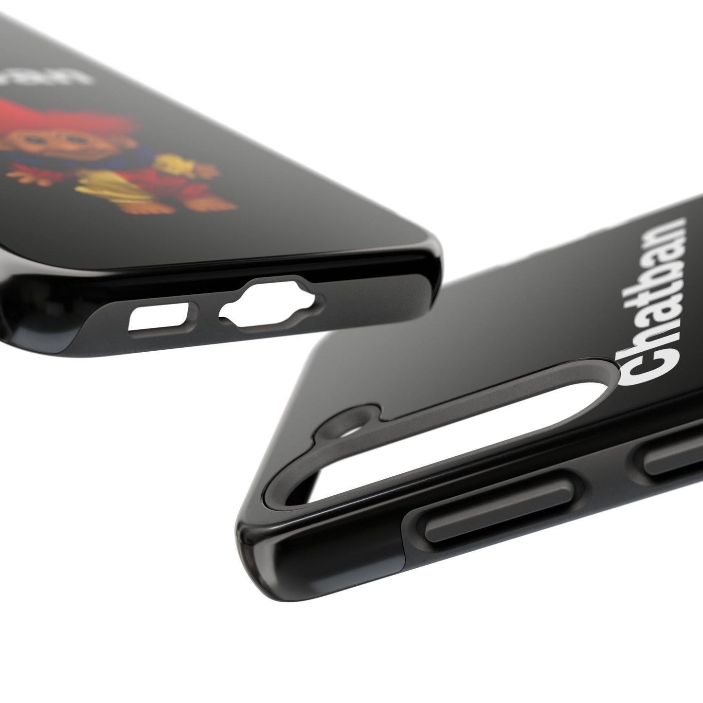 Funny Chatban Tough Phone Case - Durable Protection with Playful Troll Design