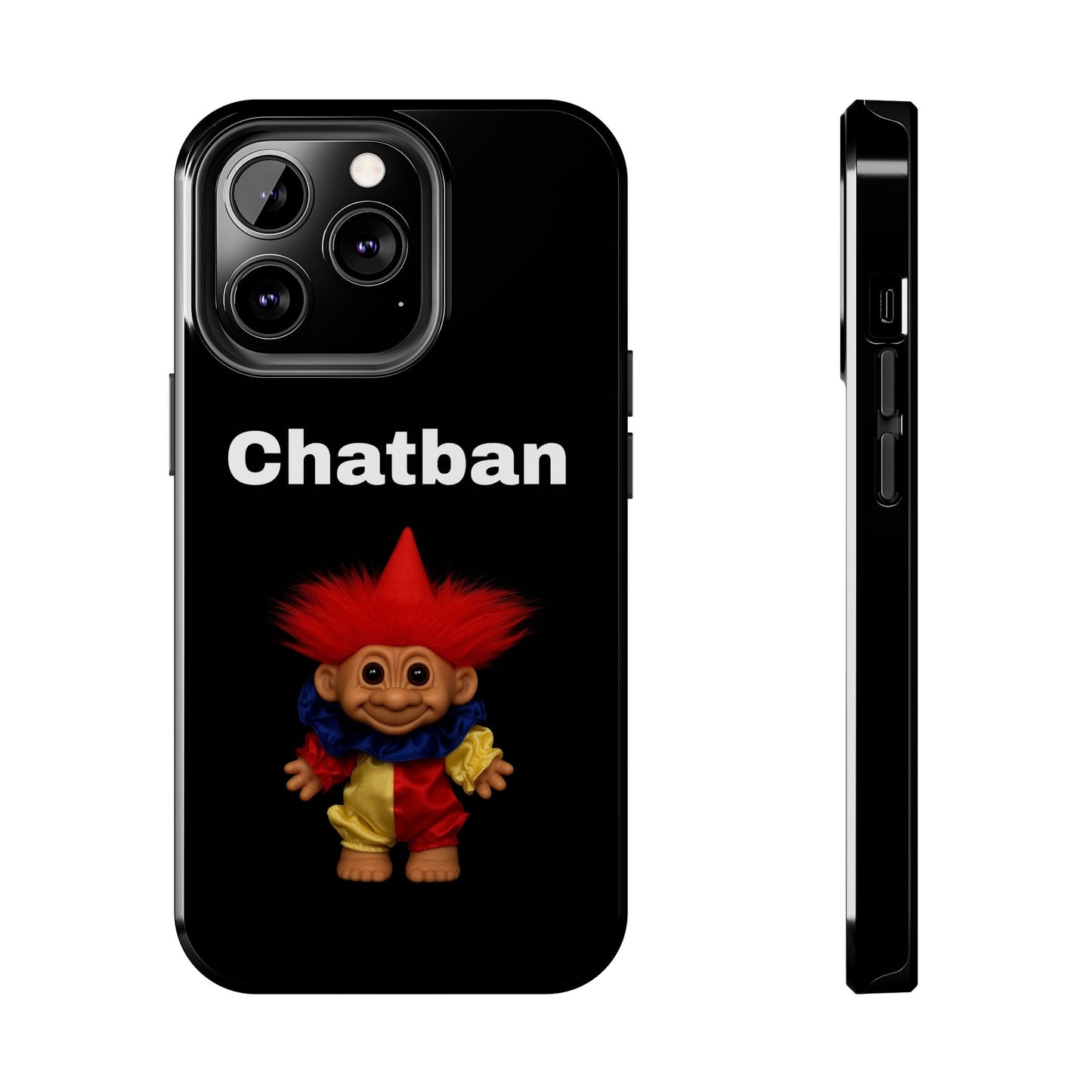 Funny Chatban Tough Phone Case - Durable Protection with Playful Troll Design
