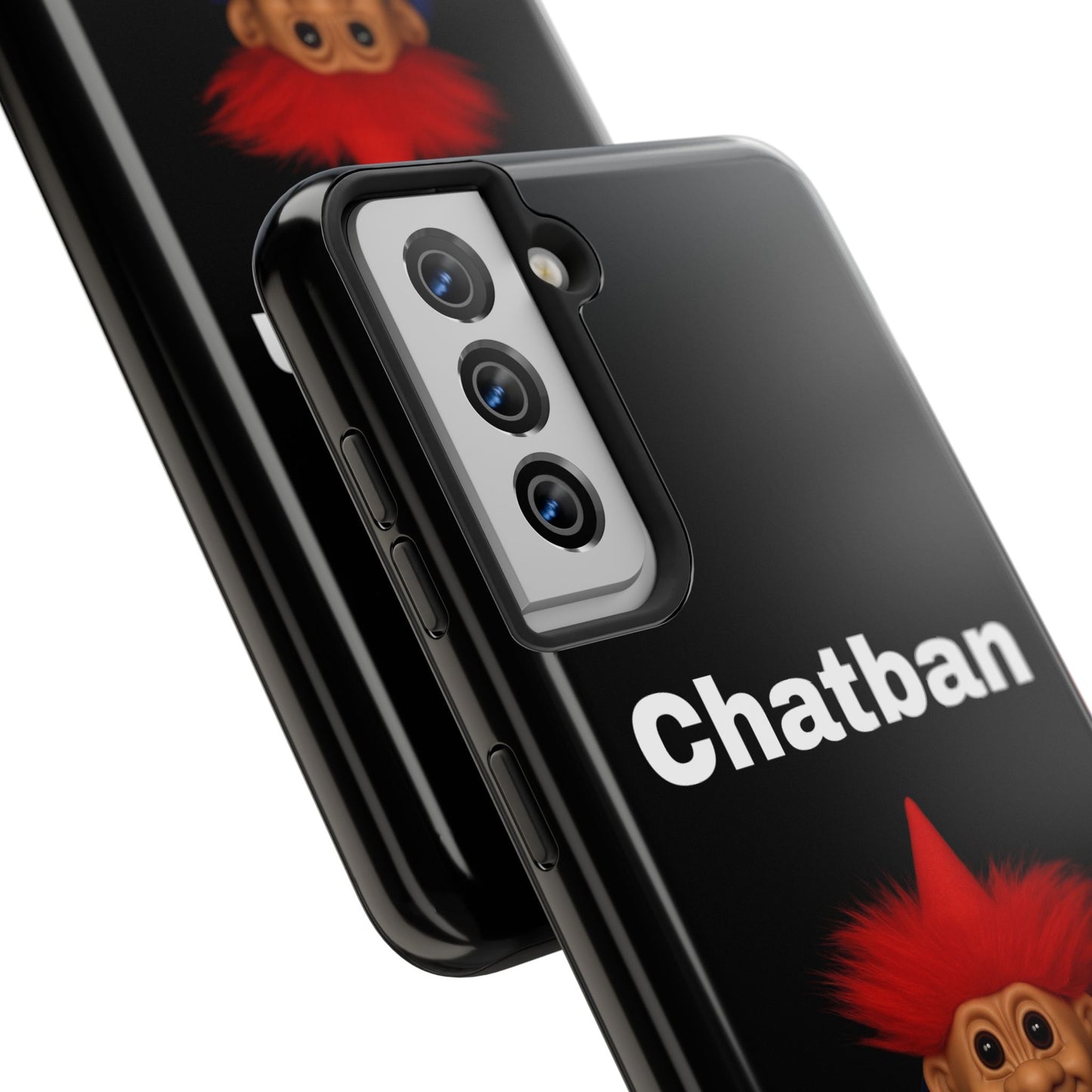 Funny Chatban Tough Phone Case - Durable Protection with Playful Troll Design