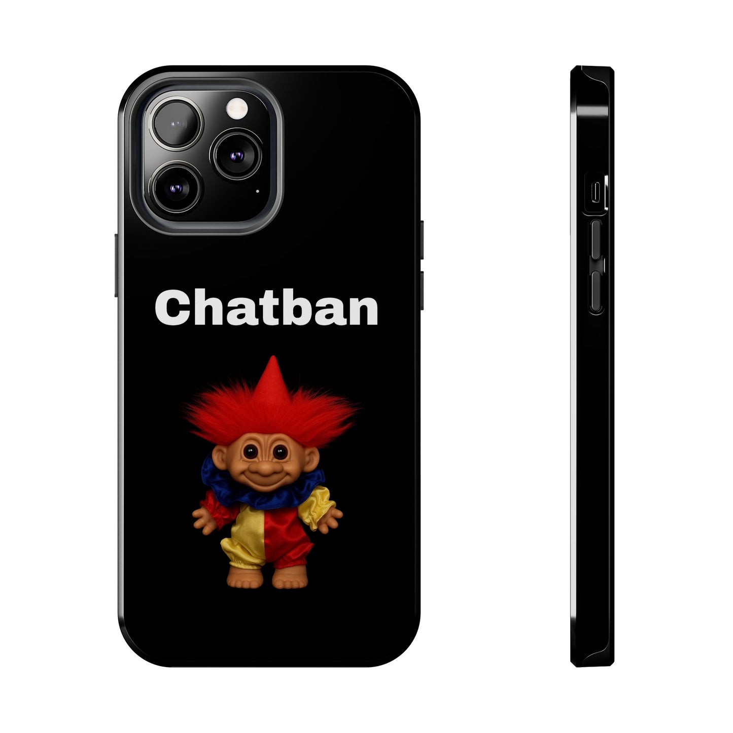Funny Chatban Tough Phone Case - Durable Protection with Playful Troll Design