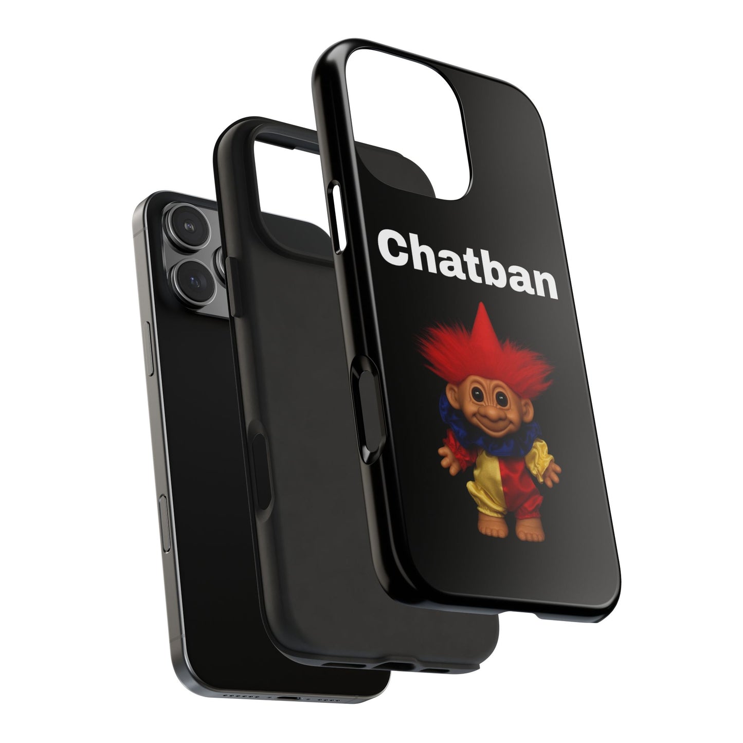 Funny Chatban Tough Phone Case - Durable Protection with Playful Troll Design