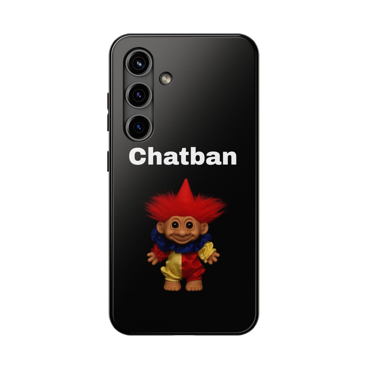 Funny Chatban Tough Phone Case - Durable Protection with Playful Troll Design