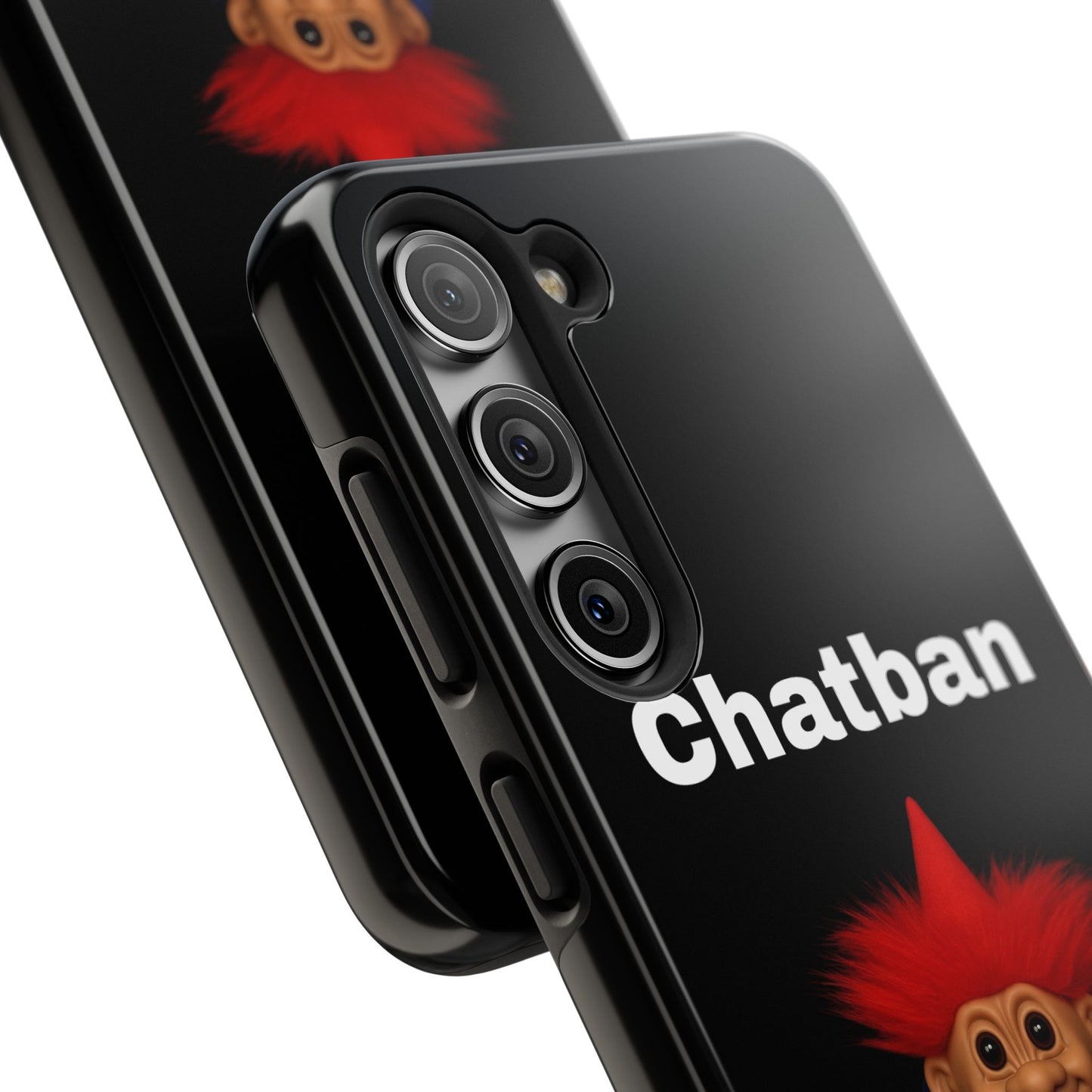 Funny Chatban Tough Phone Case - Durable Protection with Playful Troll Design