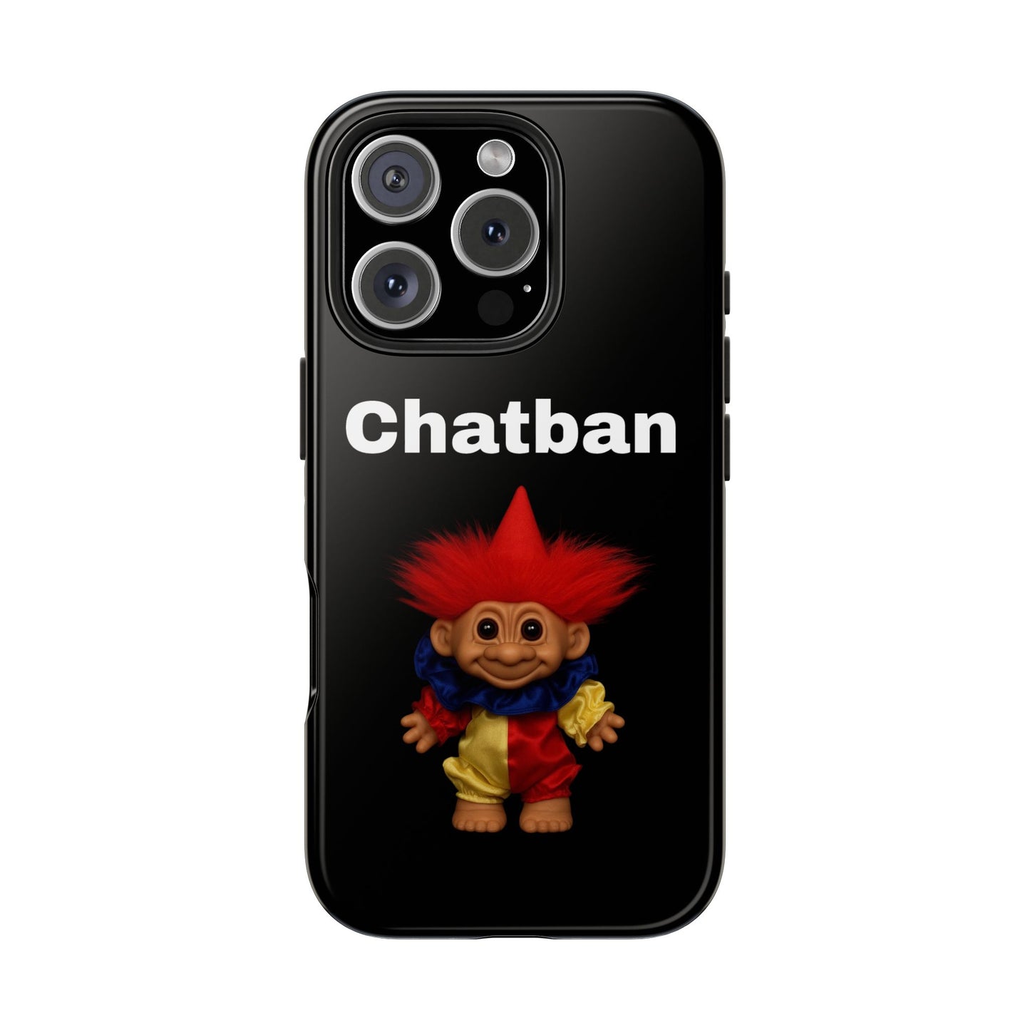 Funny Chatban Tough Phone Case - Durable Protection with Playful Troll Design