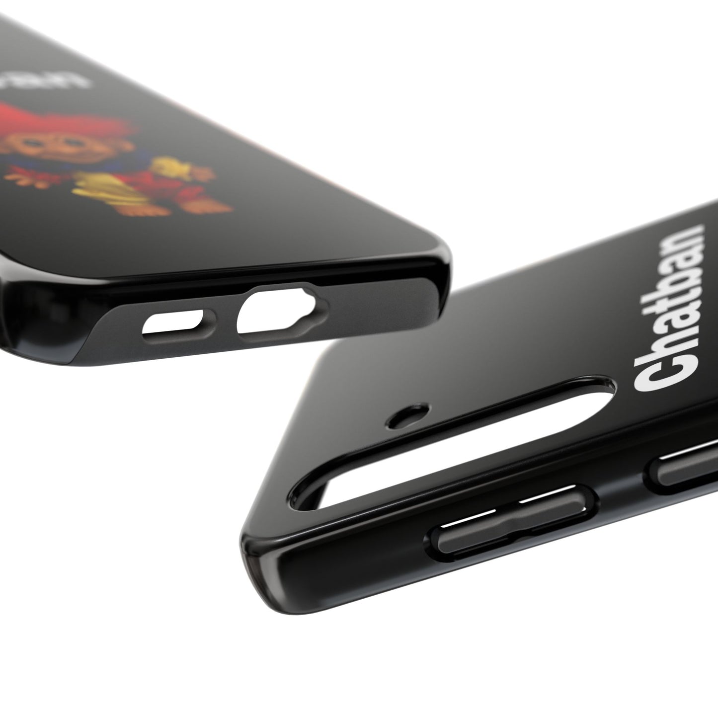 Funny Chatban Tough Phone Case - Durable Protection with Playful Troll Design