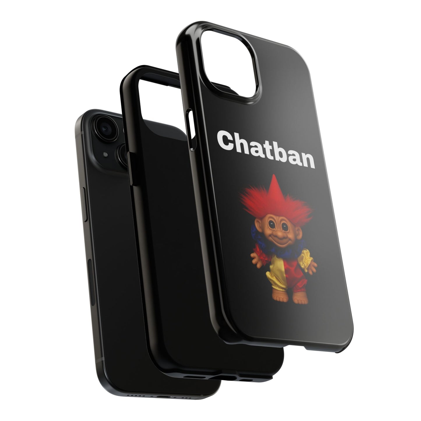 Funny Chatban Tough Phone Case - Durable Protection with Playful Troll Design