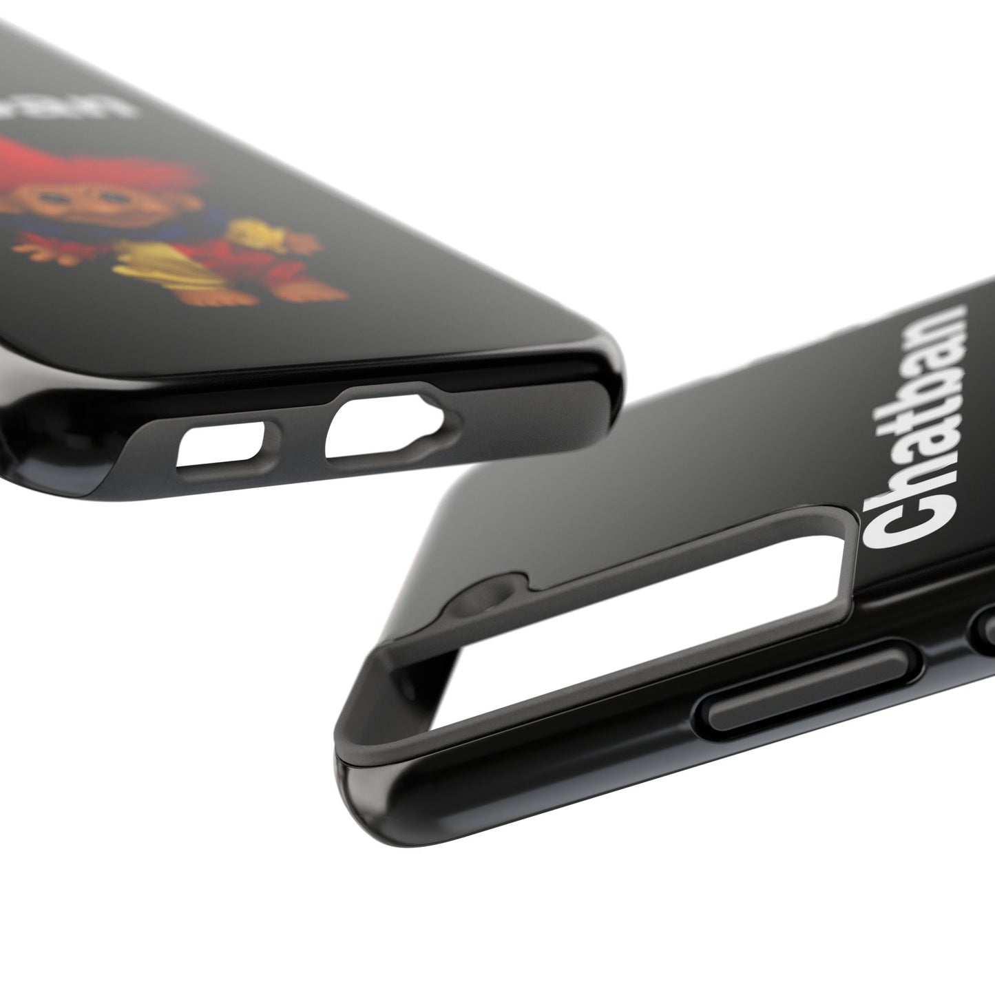 Funny Chatban Tough Phone Case - Durable Protection with Playful Troll Design