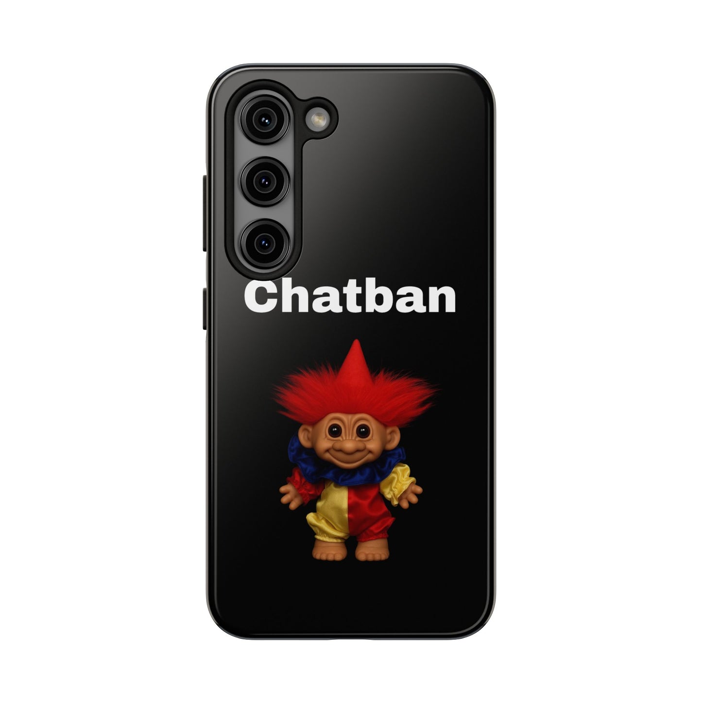 Funny Chatban Tough Phone Case - Durable Protection with Playful Troll Design