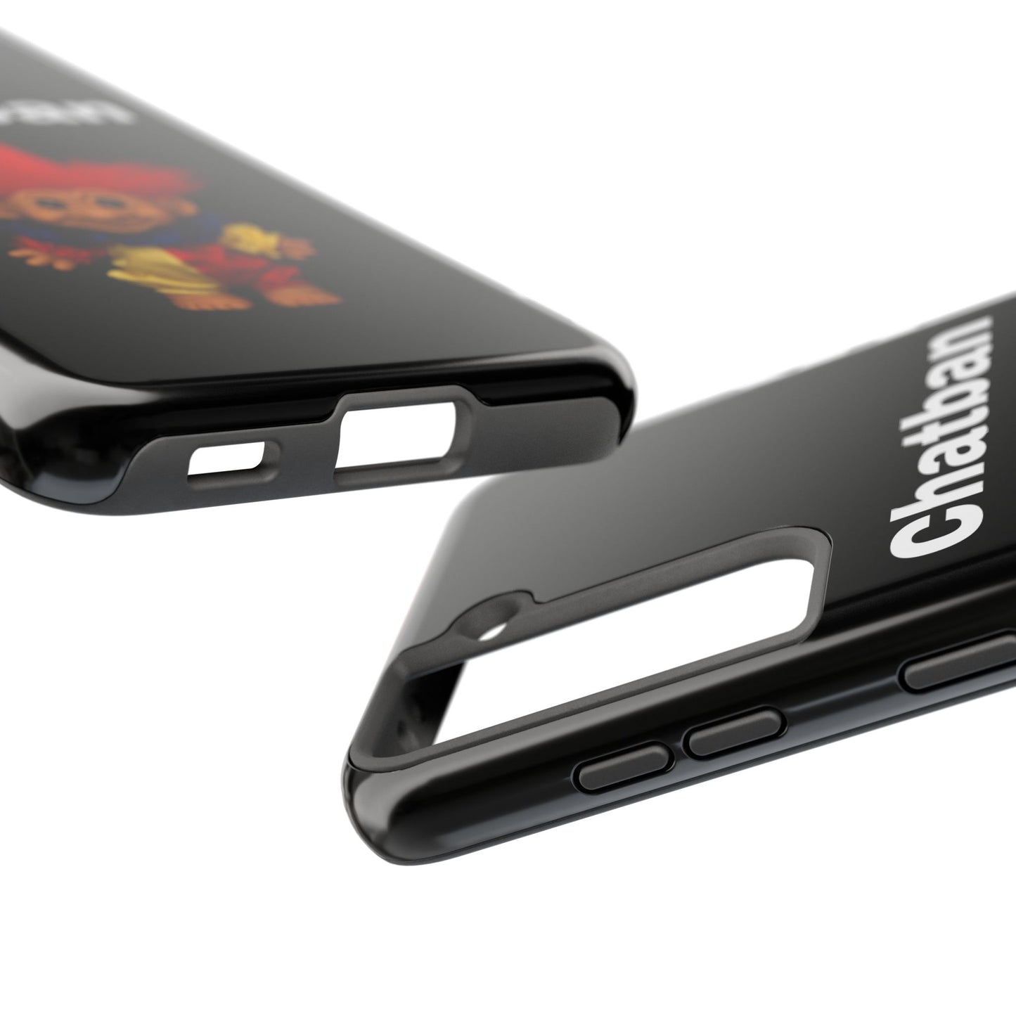 Funny Chatban Tough Phone Case - Durable Protection with Playful Troll Design