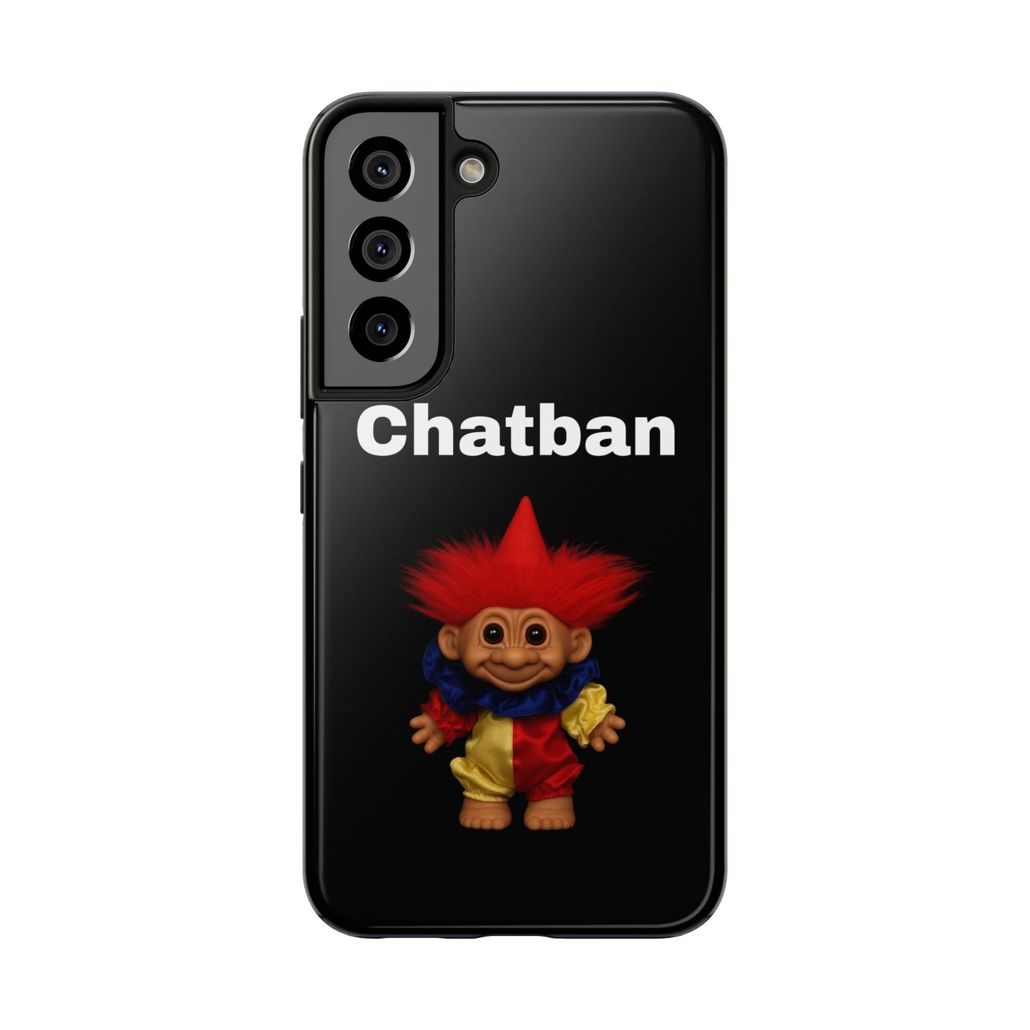 Funny Chatban Tough Phone Case - Durable Protection with Playful Troll Design