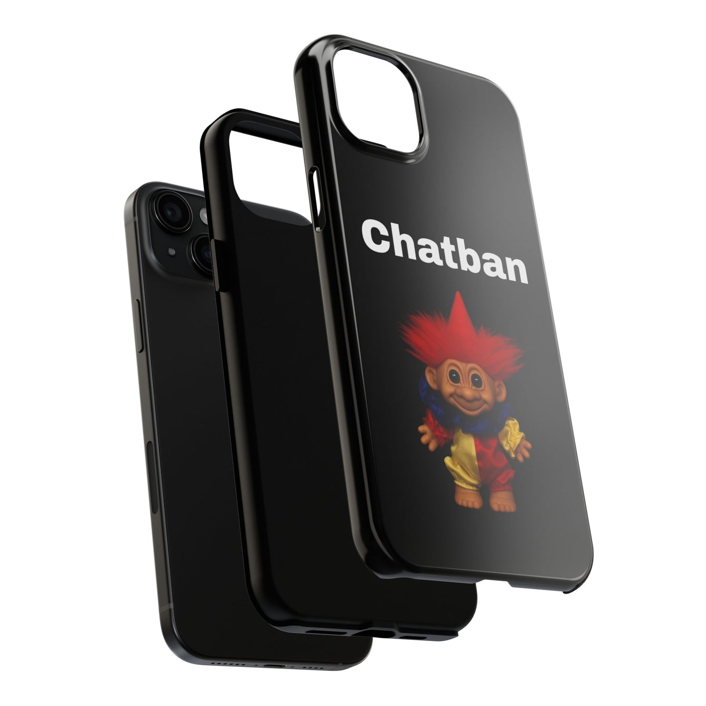 Funny Chatban Tough Phone Case - Durable Protection with Playful Troll Design