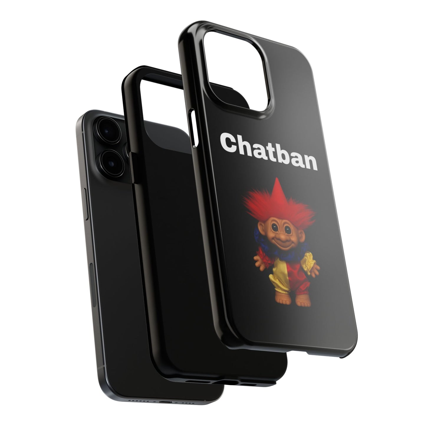 Funny Chatban Tough Phone Case - Durable Protection with Playful Troll Design