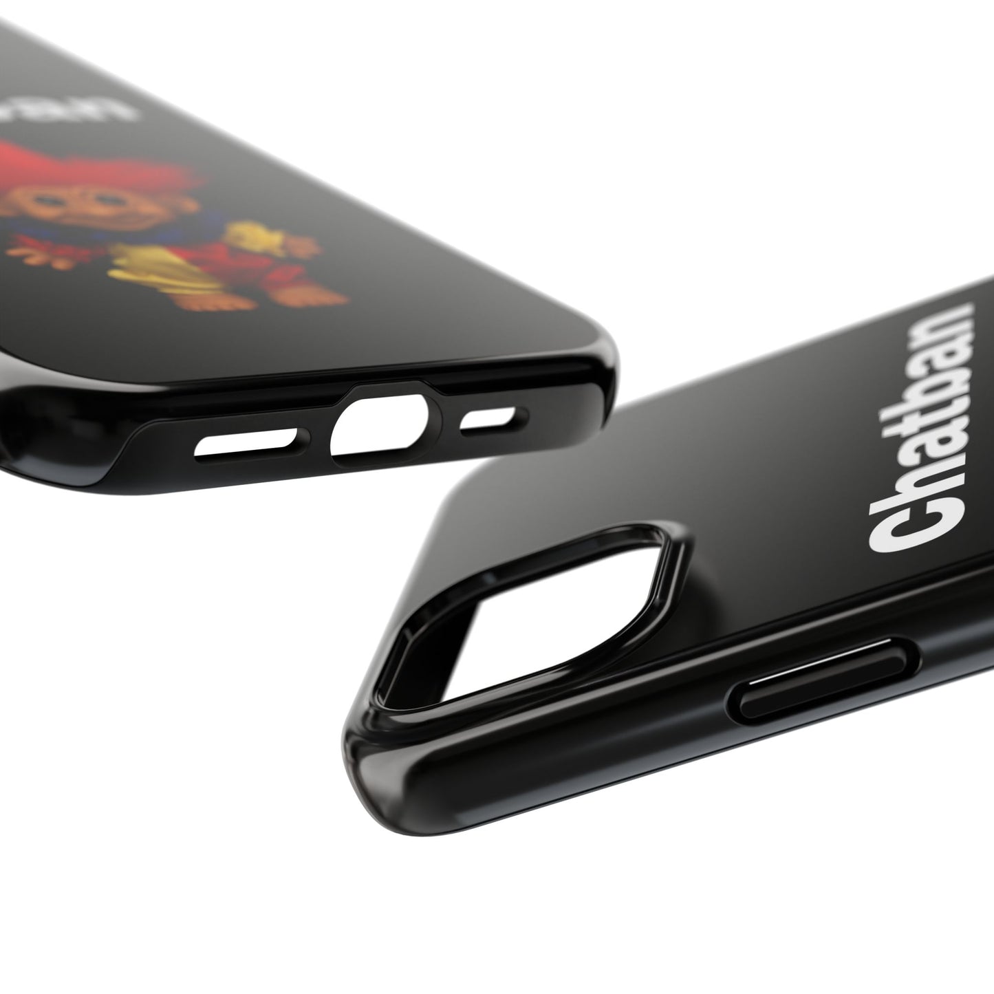 Funny Chatban Tough Phone Case - Durable Protection with Playful Troll Design